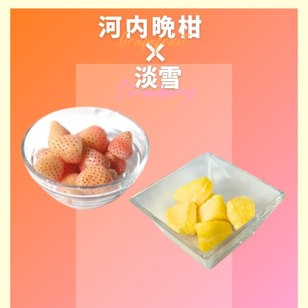 【ゆいマーケット】冷凍国産フルーツ 河内晩柑 500gパック × 淡雪 500gパック