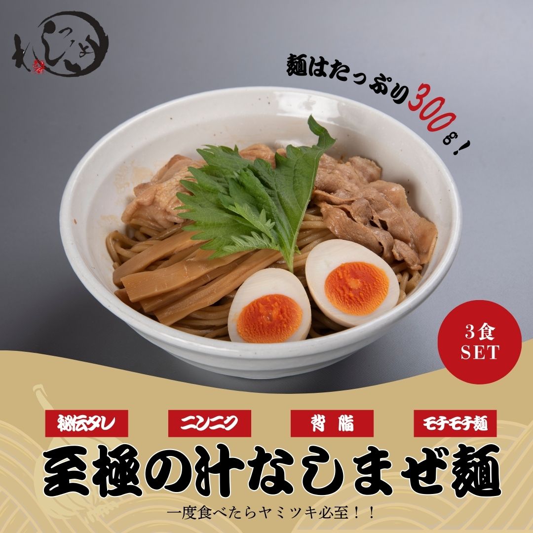 【麺屋わっしょい】男のまぜ麺 3食セット